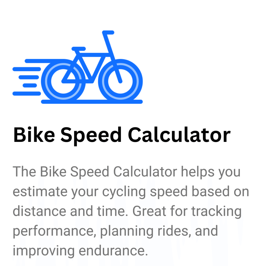 Bike Speed Calculator